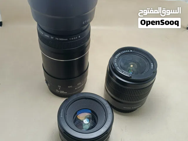 تلات عدسات كانون مستعمل إن بحاله ممتازه جدا 18-55 50mm stm 75-300 للبيع بسعر مرتب ...............