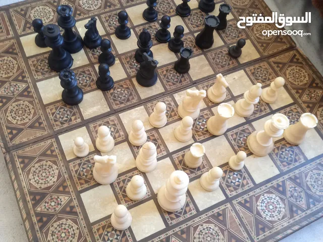 طاولة زهر وشطرنج انتيك صناعة يدوية