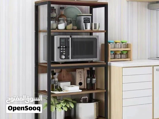 Functional Kitchen Storage Rack with Microwave Stand