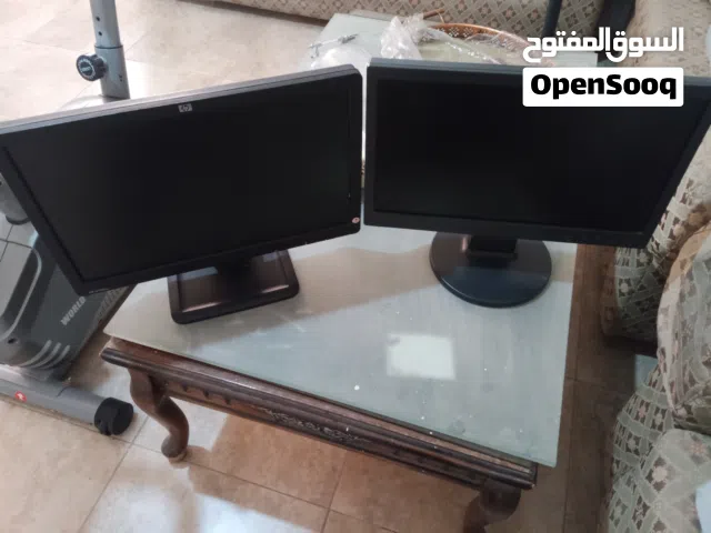 عرض شاشات عدد 2 (HP + Lenovo) بحالة الوكالة + محول HDMI مجاناً