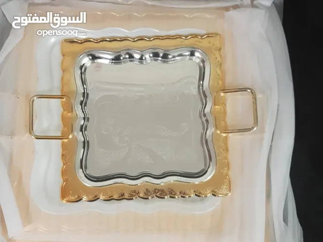 3صواني فضي مكس ذهبي مربع مميز