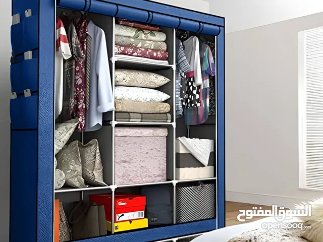 خزانة قماشية عملية بتصميم عصري ومرتب! رفوف متعددة – مثالية لترتيب الملابس، البطانيات، والحقائب