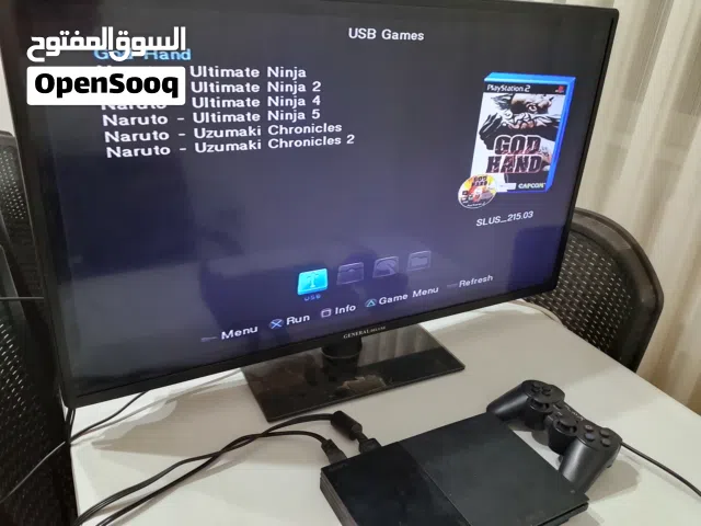 ps2 جديد استعمال شهر فقط، مع يد وسبع ألعاب