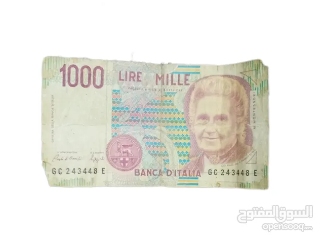 عملة إيطالية أصلية فئة 1000 ليرة – إصدار نادر قبل اليورو