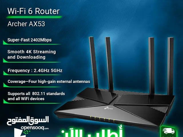راوتر انترنت شبكات انترنت وايرلس تي بي لينك TP Link wifi 6 Router AX53 for internet connection