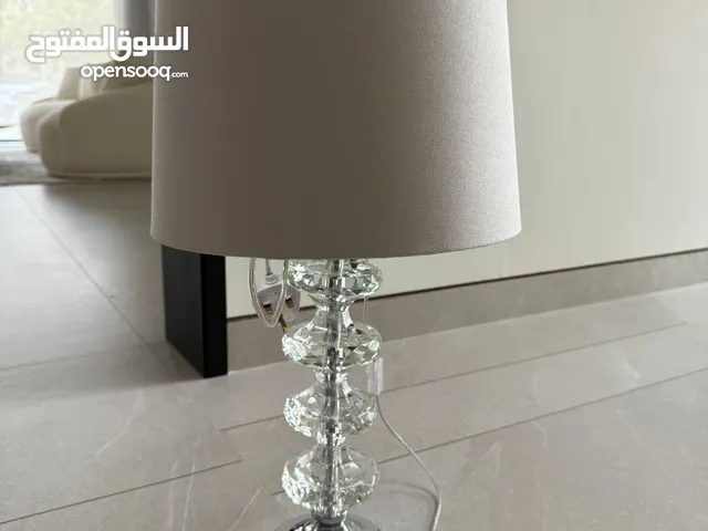 Glass Crystal Side Table Lamps Spiral (Set of 2) Brand : White and Velvet