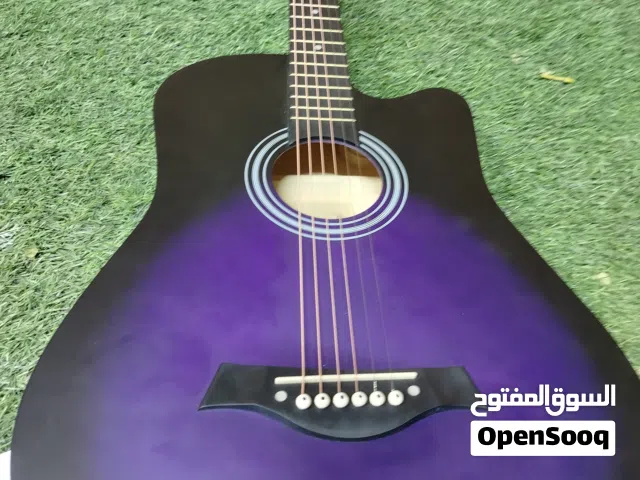قيتار اكوستيك جديد بنفسجي و اسود ومع حقيبة الكمية محدودة