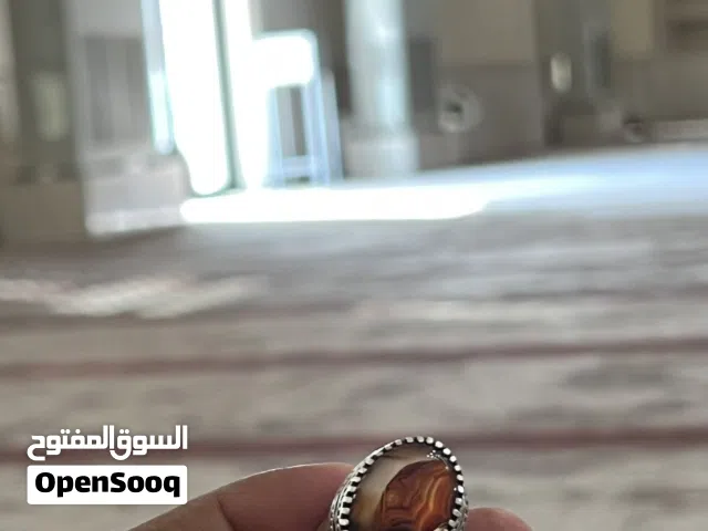 خاتم عقيق عيار 925مستعمل بحاله جيده جدا