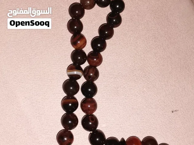 مسبحة عقيق يماني كبدي كرزي  اصلي