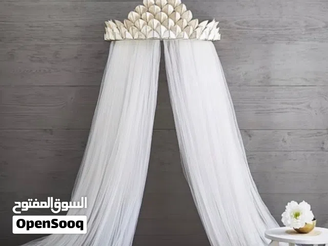 مظلة سرير أطفال/بنات بتاج ملكي فاخر – ديكور غرفة نوم أنيق