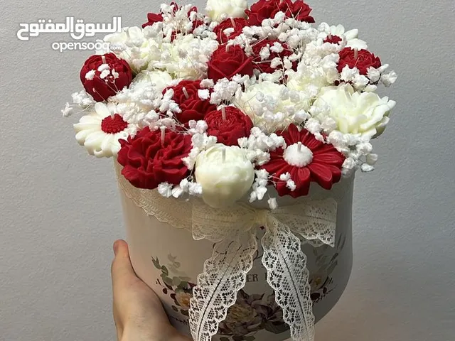باقات وردمصنوعه من الشمع