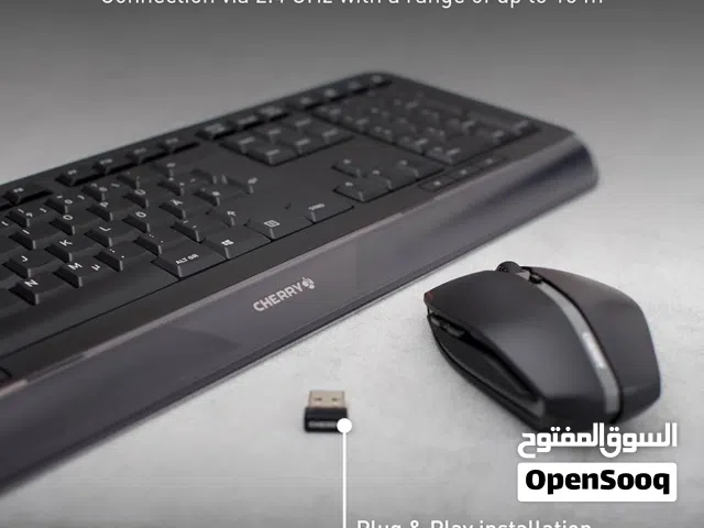 طقم CHERRY GENTIX DESKTOP لاسلكي جديد – كيبورد وماوس ألماني أصلي