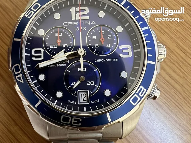 لعشاق الفخامة السويسرية ساعة سيرتينا CERTINA اعلى فئة حجم كبير لون مميز بحالة الوكالة وسعر مناسب