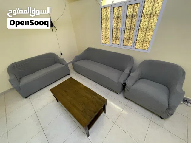 Sofa set 3+2+1 ( with sofa cover ) and  big centre table all good condition