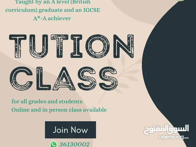 Personalized Tutoring for IGCSE, Elementary & Middle School