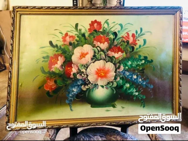 لوحه فنيه رسم زيتي بحاله ممتازه