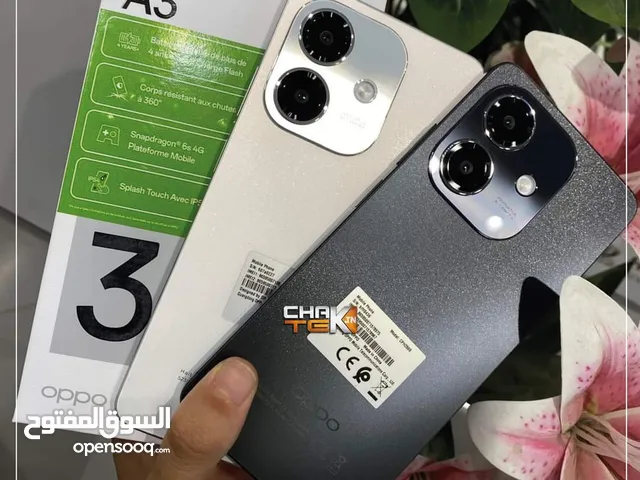 مع سماعه بلوتوث جهاز جديد بالكرتونة oppo A3 رام 16 جيجا 128 مكفول سنة متوفر توصيل