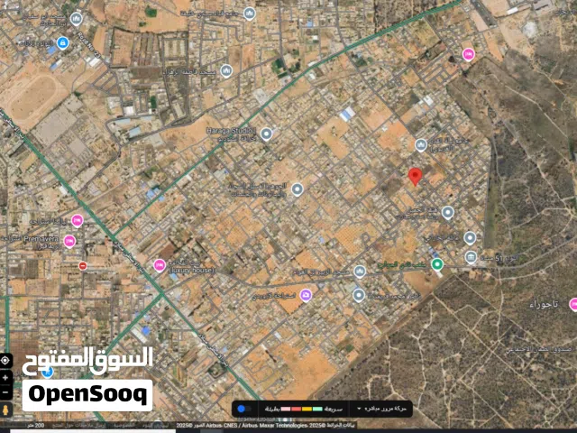 قطعة ارض للبيع تاجوراء بالقرب من 4 شواع الكهرباء 329م2 واجهتبن