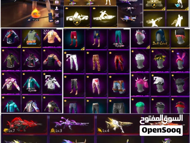 Free Fire Accounts and Characters for Sale in Khouribga