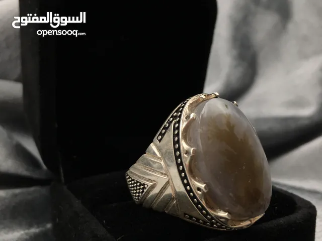خاتم عقيق يماني مشجر ماشاء الله تبارك الله