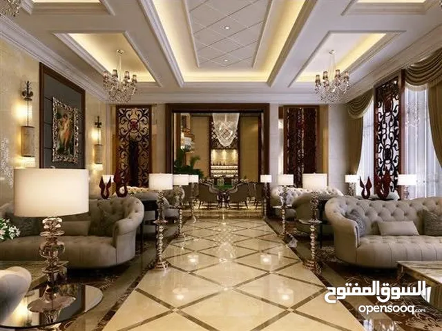 ديكورات جبس داخلي وديكورات أصباغ