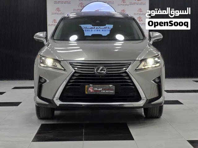 LEXUS RX350 موديل 2017 لون ذهبي مميز وداخلية بالجلد البني الفاخر فتحة بانوراما، رفاهية، راحة، أناقة.