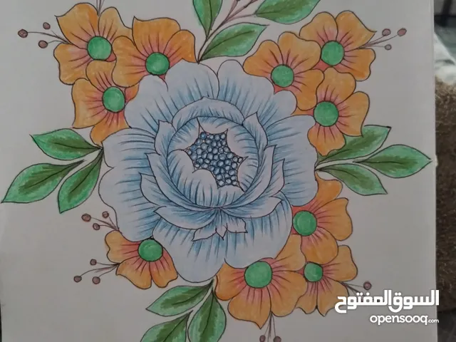 رسم بالالوان الخشبيه