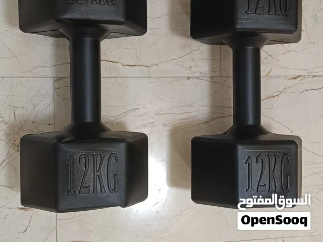 طقم دمبلص وزن كل قطعة 12 مجموع الوزن 24 كيلو اقرا الوصف