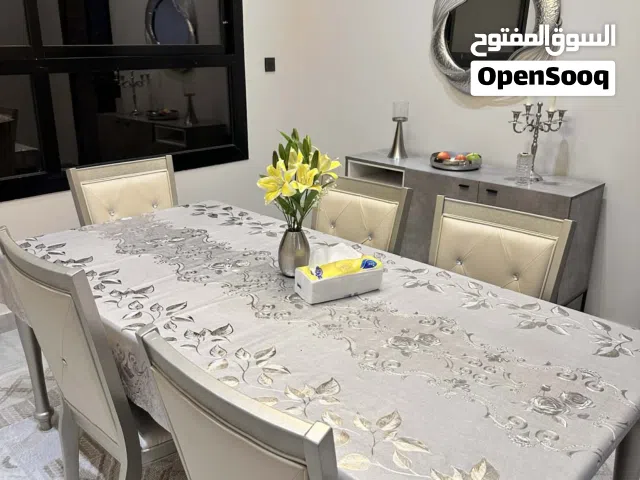 STUNNING GLASS-TOP DINING TABLE SET – ELEGANT & LUXURIOUS  FOR SALE