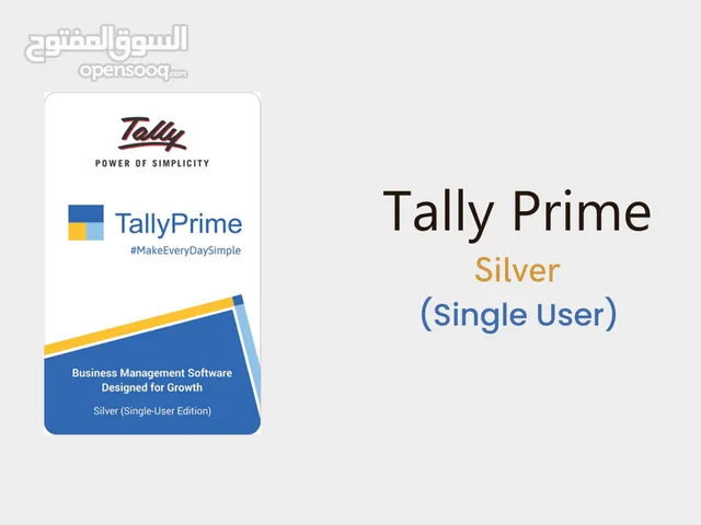 tally prime silver 1 user -life time genuine licence
