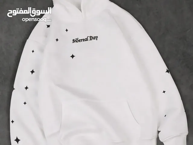 Hoodie لون اليض