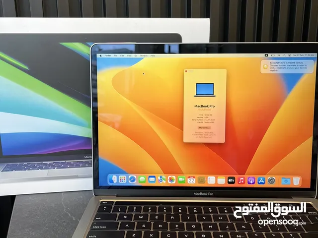 Macbook pro m2 256 8GB مستعمل بحالة الوكالة