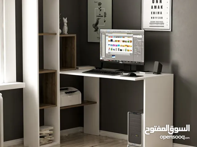 مكتب زاوية للدراسة والكمبيوتر مع إمكانية تغيير اللون والاتجاه حسب الطلب