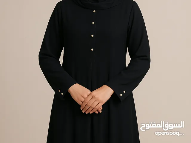 كسوة طويلة للمحجبات مريحة وانيقة بلون اسود طاي سطوندار بثمن مناسب