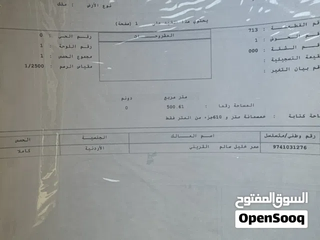 Residential Land for Sale in Amman Khirbet Sooq