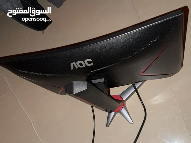 شاشة aoc 165هرتز مقوسه بحالة ممتازة جداً واستعمال خفيف  24 انش 55BD