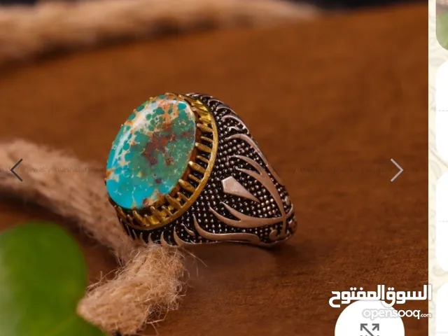 خاتم فیروزة رجالي من ايران Iranian natural Turquoise ring for men&women