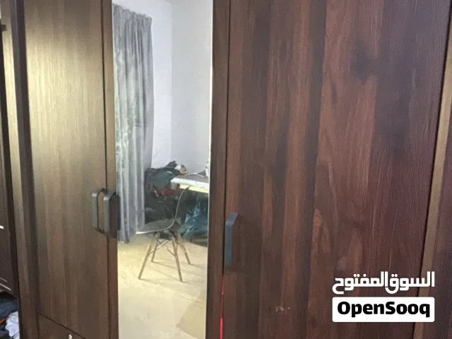 Solid Wood 3- Door Wardrobe with Mirror - Dark