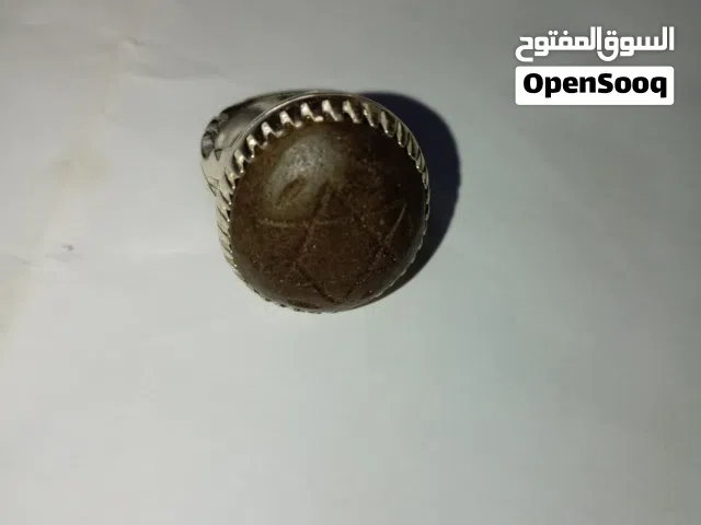 خاتم أفريقي قديم مطلسم صياغه فضه ثقيله