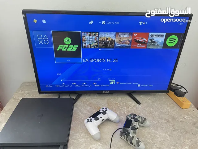 بلاستيشن 4 نضيفه جدا جدا مع شاشة نضيفه وبي حاله ممتازه بلاستيشن مع جهزين جديدين