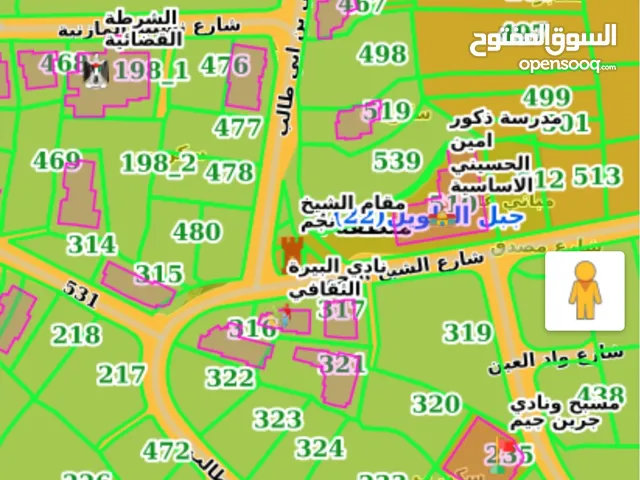 سعر لقطة ارض للبيع وسط البيرة حي المدارس قرب المدرسة الإسلامية