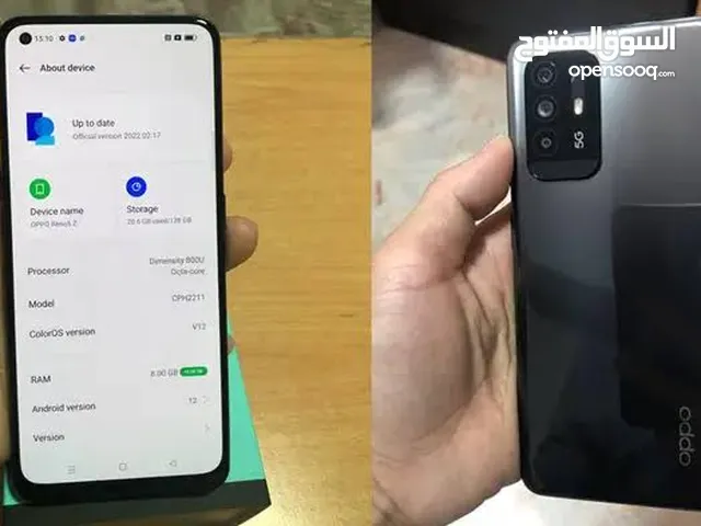 موبايل OPPO reno5z 5g بحاله ممتازه استعمال سنه واحده السعر شامل مصاريف الشحن