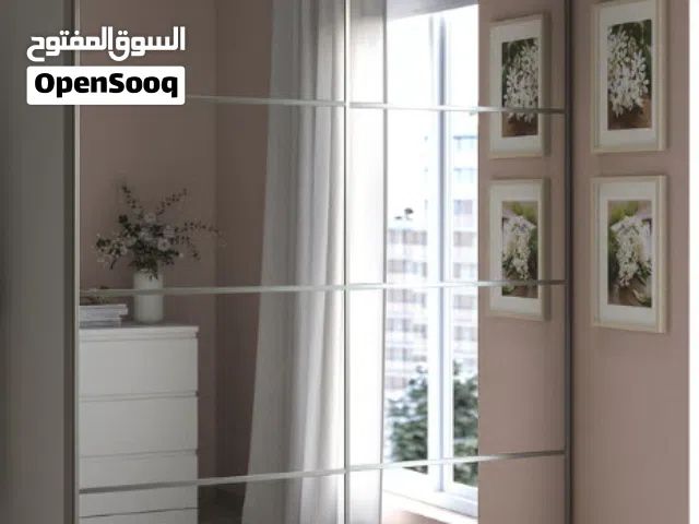 IKEA - Wardrobe with sliding doors, white/mirror glass, 150x66x201 cm