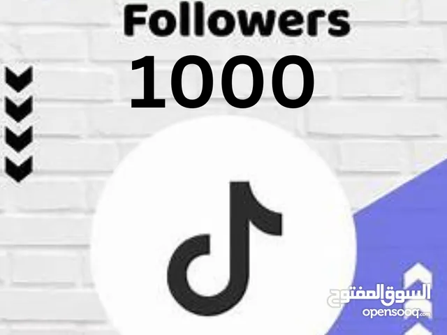 1000 followers tiktok الف متابع تيك توك ضمان