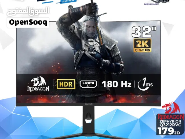 شاشة ريد دراجون Monitor RedDragon 32inch 180Hz بافضل الاسعار