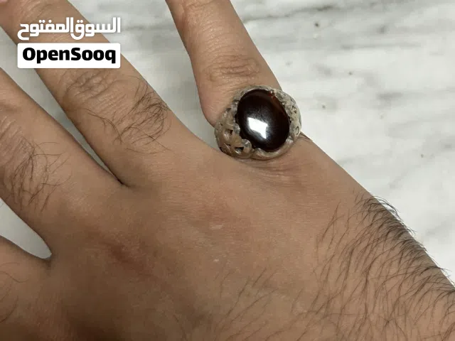 خواتم عقيق يماني كبدي فضه واخرى بدون فص