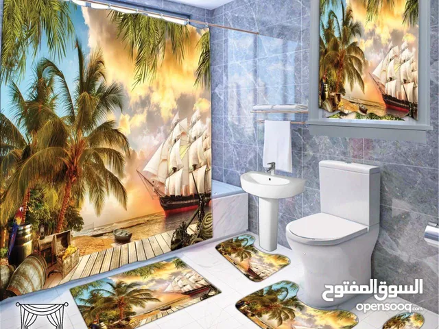 طقم حمام 3D فاخر ا