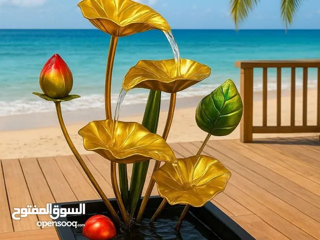 نافورة أوراق اللوتس – فخامة وهدوء بمكان واحد صوت المي الهادي بخليك تحس براحة نفسية طول الوقت.