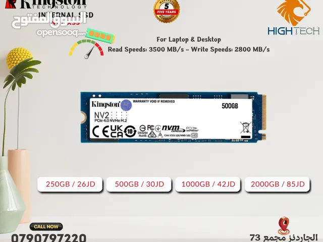 ذاكرة تخزين داخليه بسرعه X35 من كينجستون مع تركيب مجانا Kingston NV2 X35 SSD