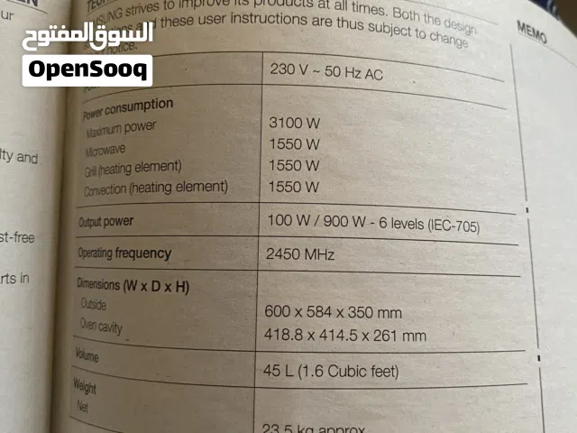45 litre Samsung microwave for sale